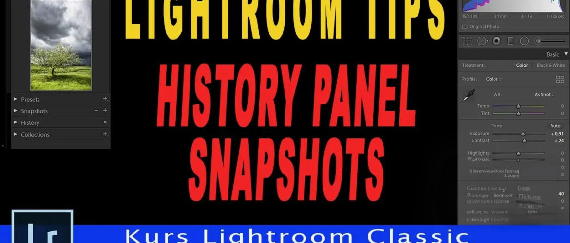 panel history i snapshots Lightroom