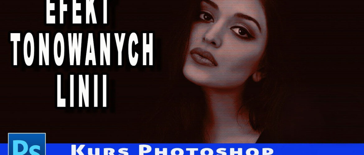 Plakat z efektem linii w różnych kolorach